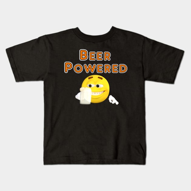 Beer Powered Emoji Kids T-Shirt by AutomaticSoul